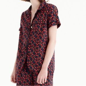 J. Crew Liberty Cotton Floral Pajama Top